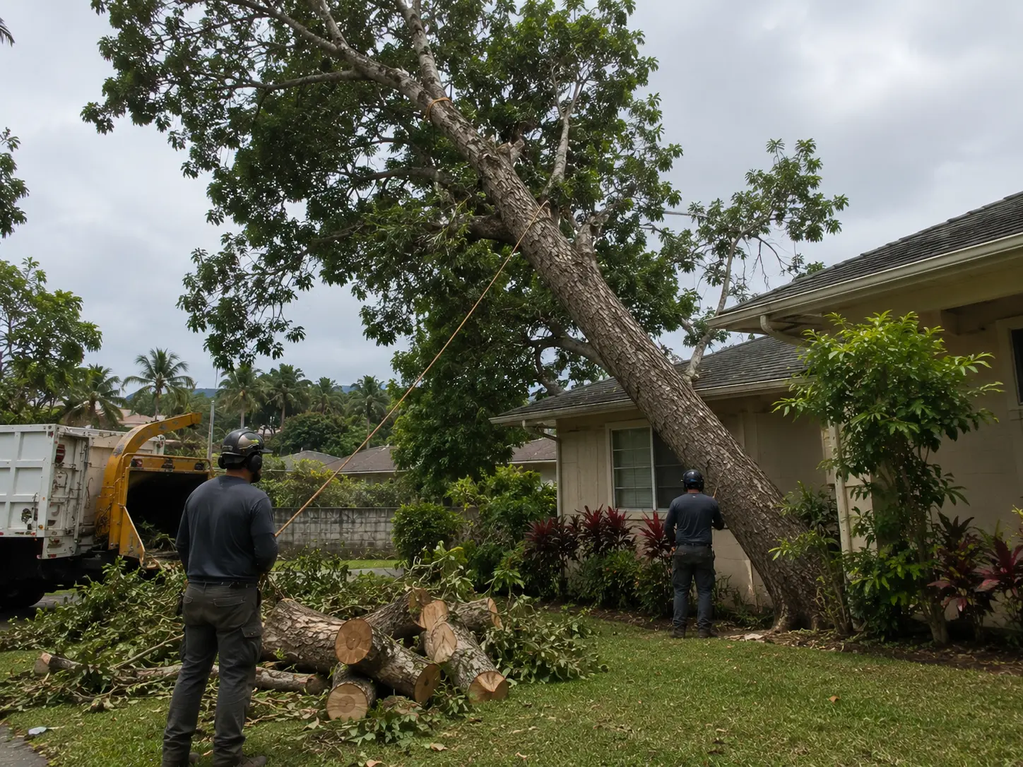 leaning tree removal in honolulu