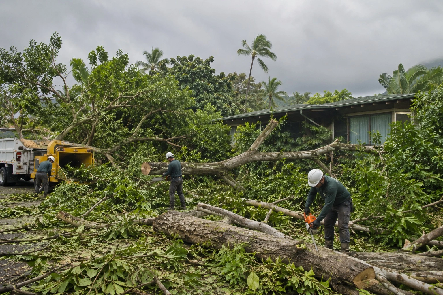 stor damaged tree removal in honolulu